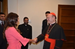 Cardinal Ravasi greets Mehriban Aliyeva