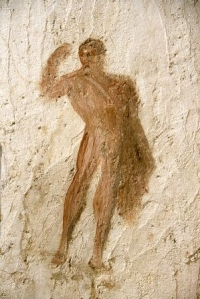 Atleta cristiano, affresco delle Catacombe dei Ss. Marcellino e Pietro, IV secolo